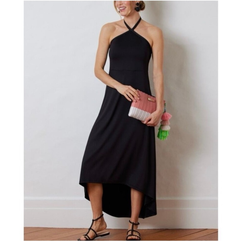 Dudley Stephens Black Halter Lanai Sundress